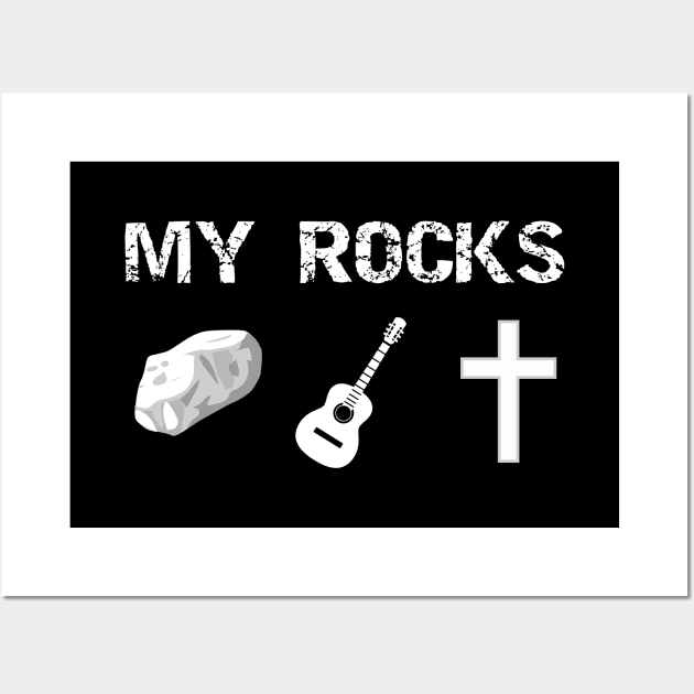 Christian Acoustic Guitar Rock Wall Art by thelamboy